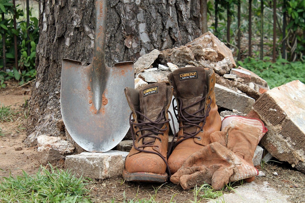 Protective shop work boots