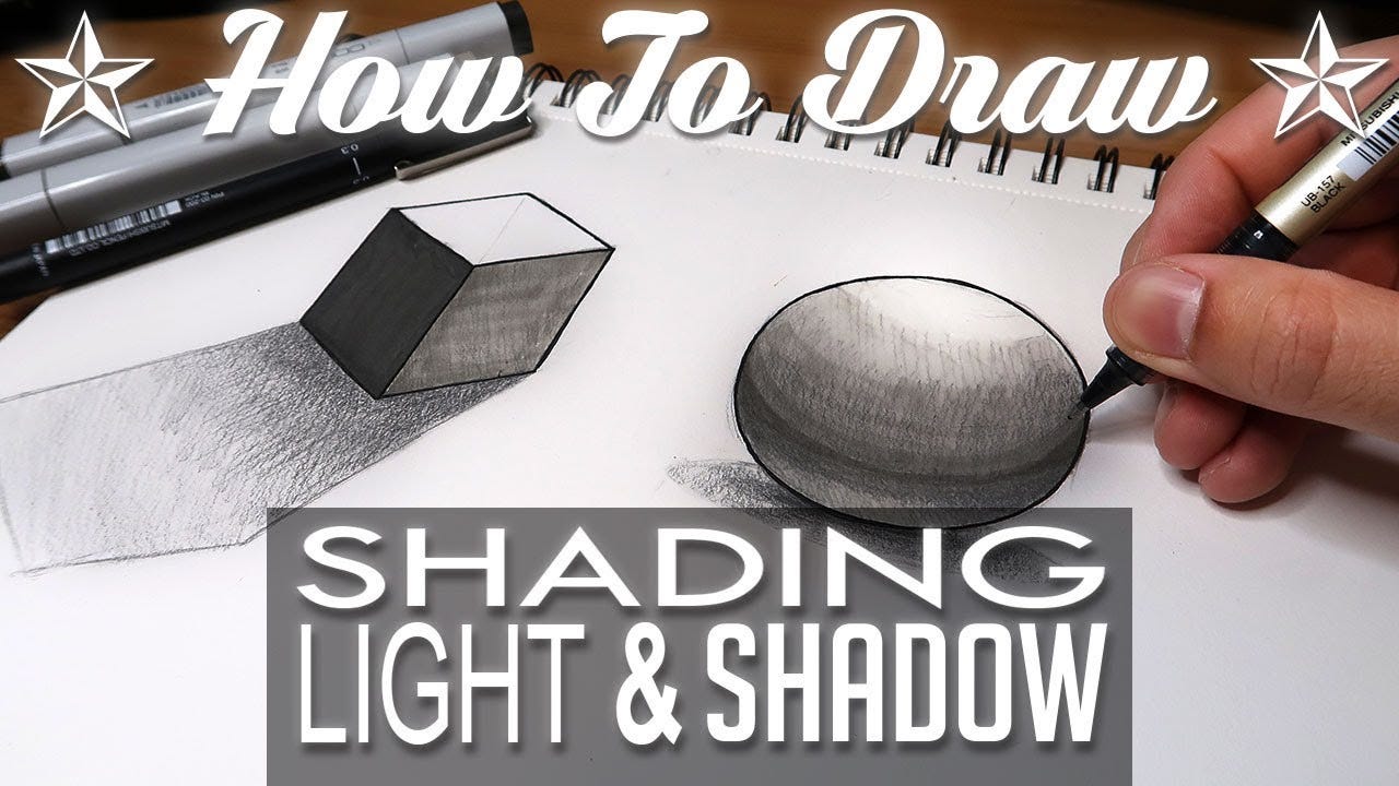 How to Shade a Drawing (Light & Shadow : Part 2 of 3)