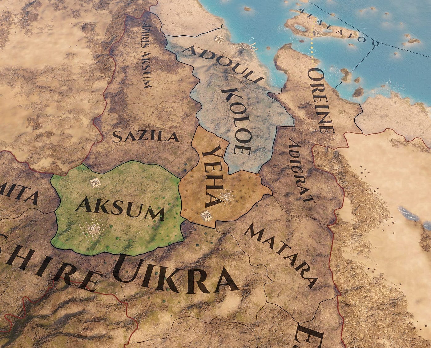 Rough Map Of Habesha City States prior to GDRTs conquests.