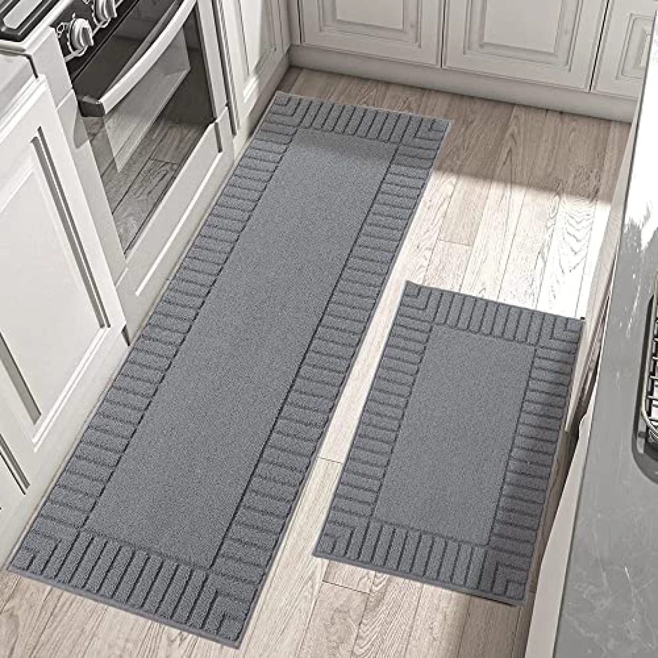 PADOOR Non Slip Kitchen Rugs Sets of 2 - Extra Large 2.5'x6' + 20x32  Runner Rugs for Kitchen Floor Non Skid Washable, Absorbent Kitchen Mat for  in