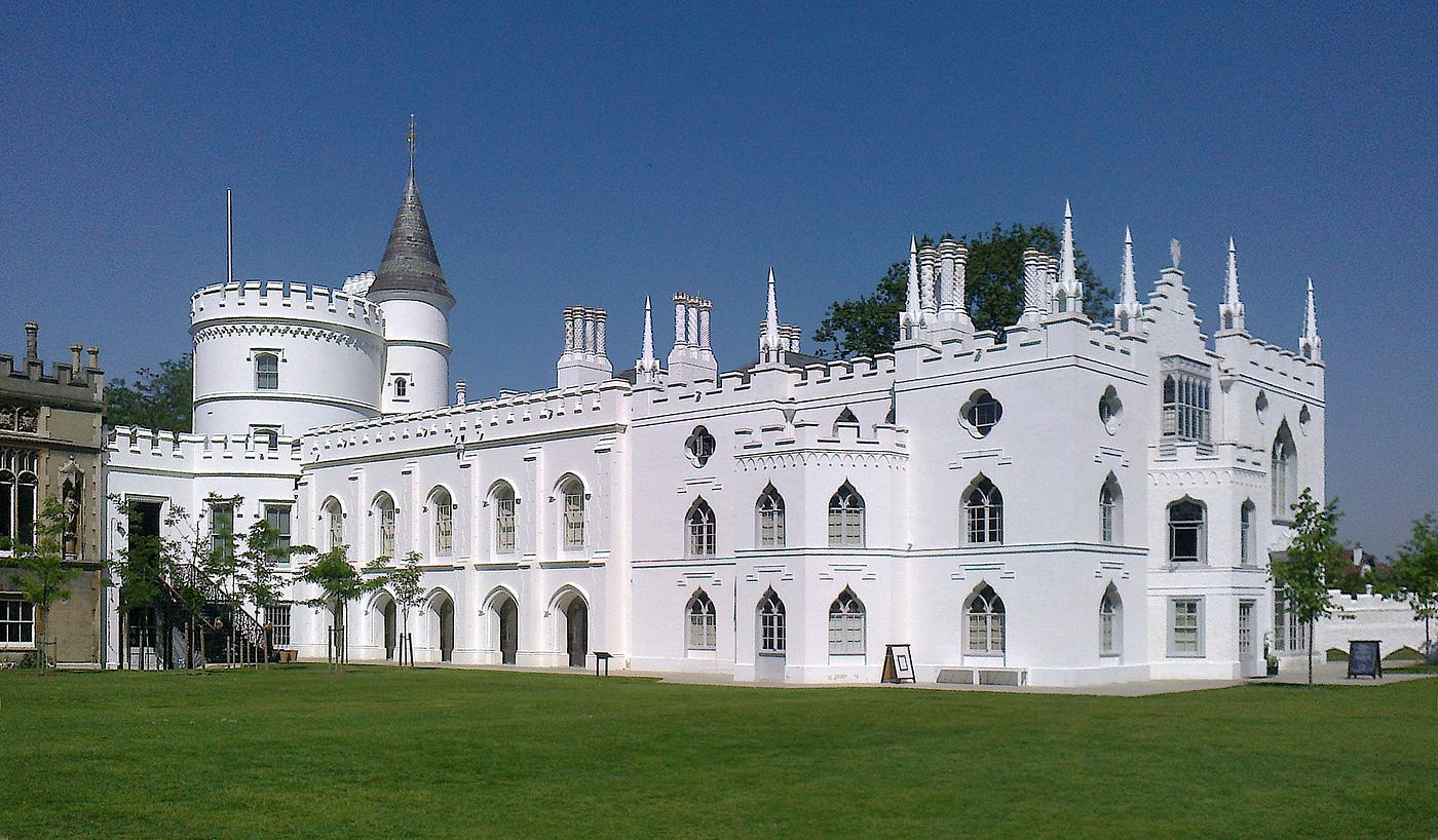 Strawberry Hill, Twickenham, London, begun 1749 by Horace Walpole