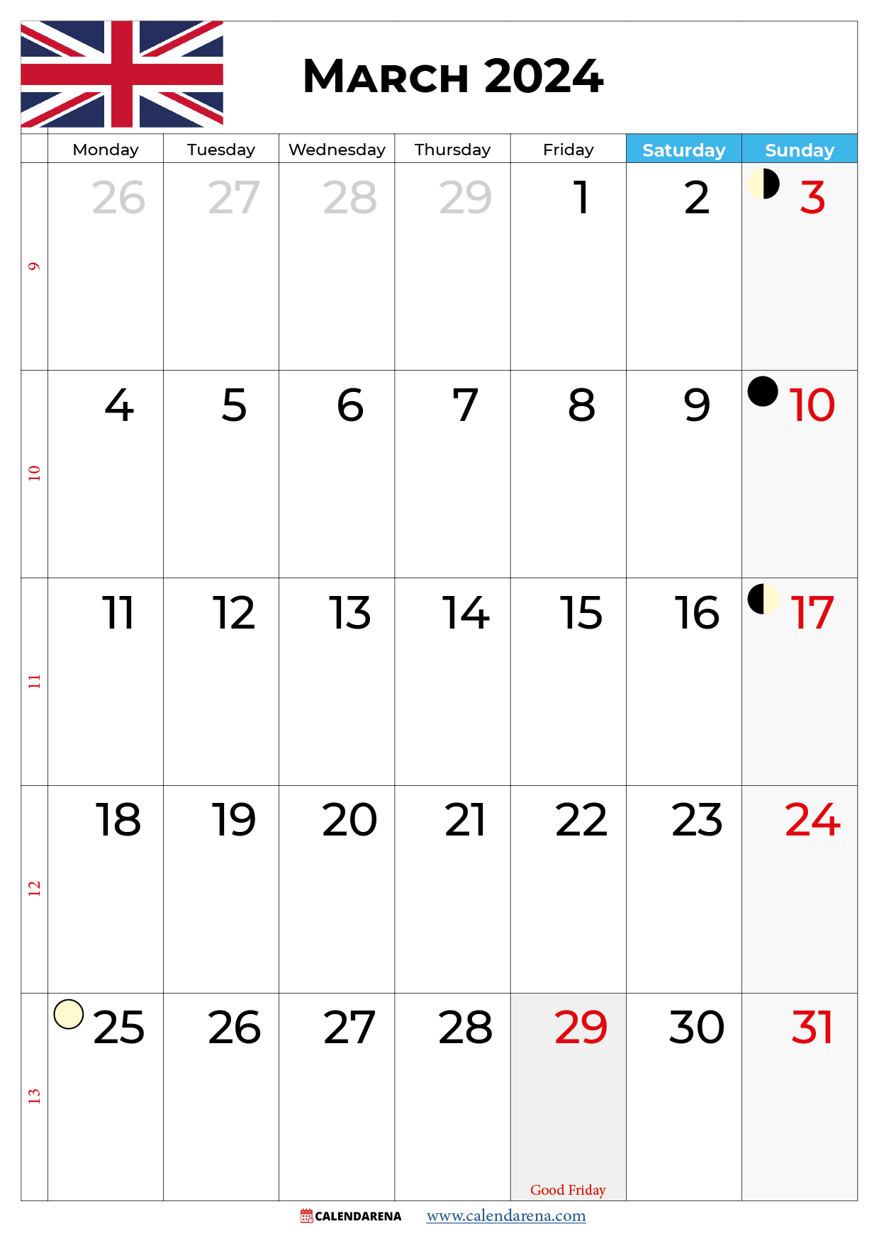 march 2024 calendar uk with holidays | by Calendarena | Medium