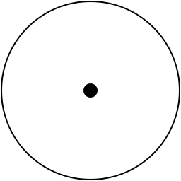 Symbolic representation of Monad (cirecle) and You (the dot) as an emanation of the Monad