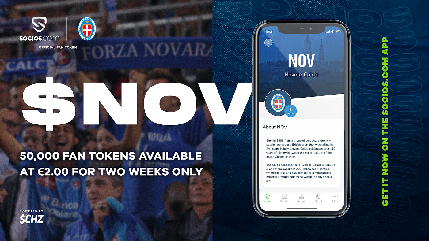 NOVARA CALCIO TO LAUNCH $NOV FAN TOKEN ON DECEMBER 16TH AT 13:00 CET | by  Chiliz | Chiliz | Medium
