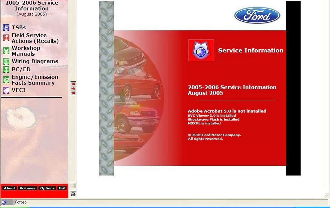 Ford USA Technical Services 1985–2008 Information Diagnostics.