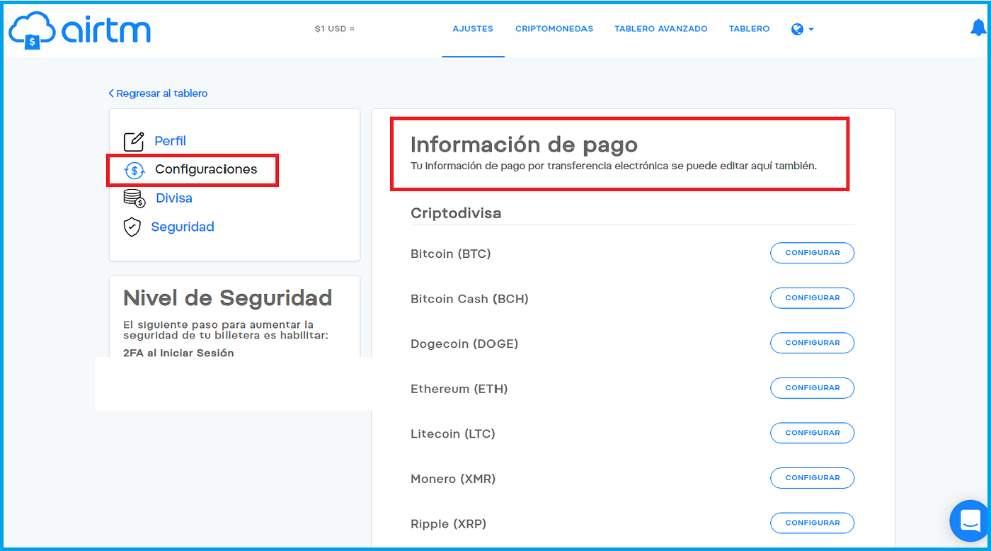 Configura Los Datos De Tus Criptomonedas en Tu Cuenta Airtm | by Airtm |  Medium