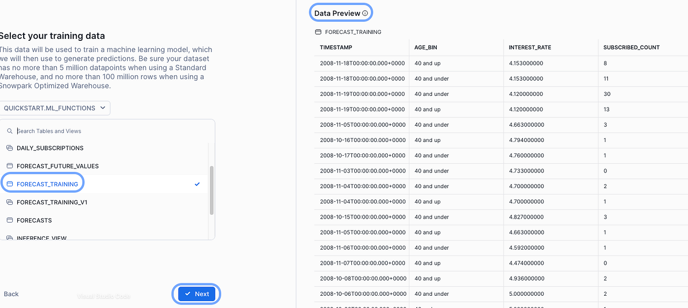 Snowflake Machine Learning Functions: Forecasting | by Gabriel