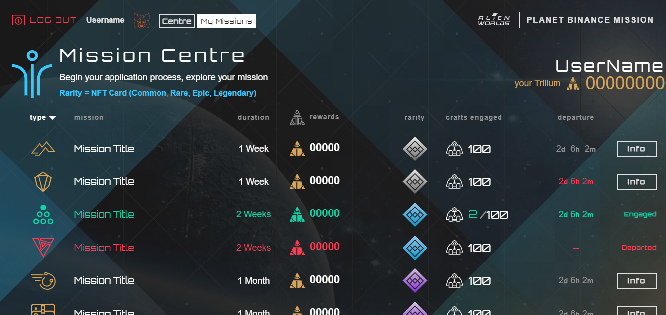 Sneak Preview: Planet Binance Missions Game | by Alien Worlds | Medium
