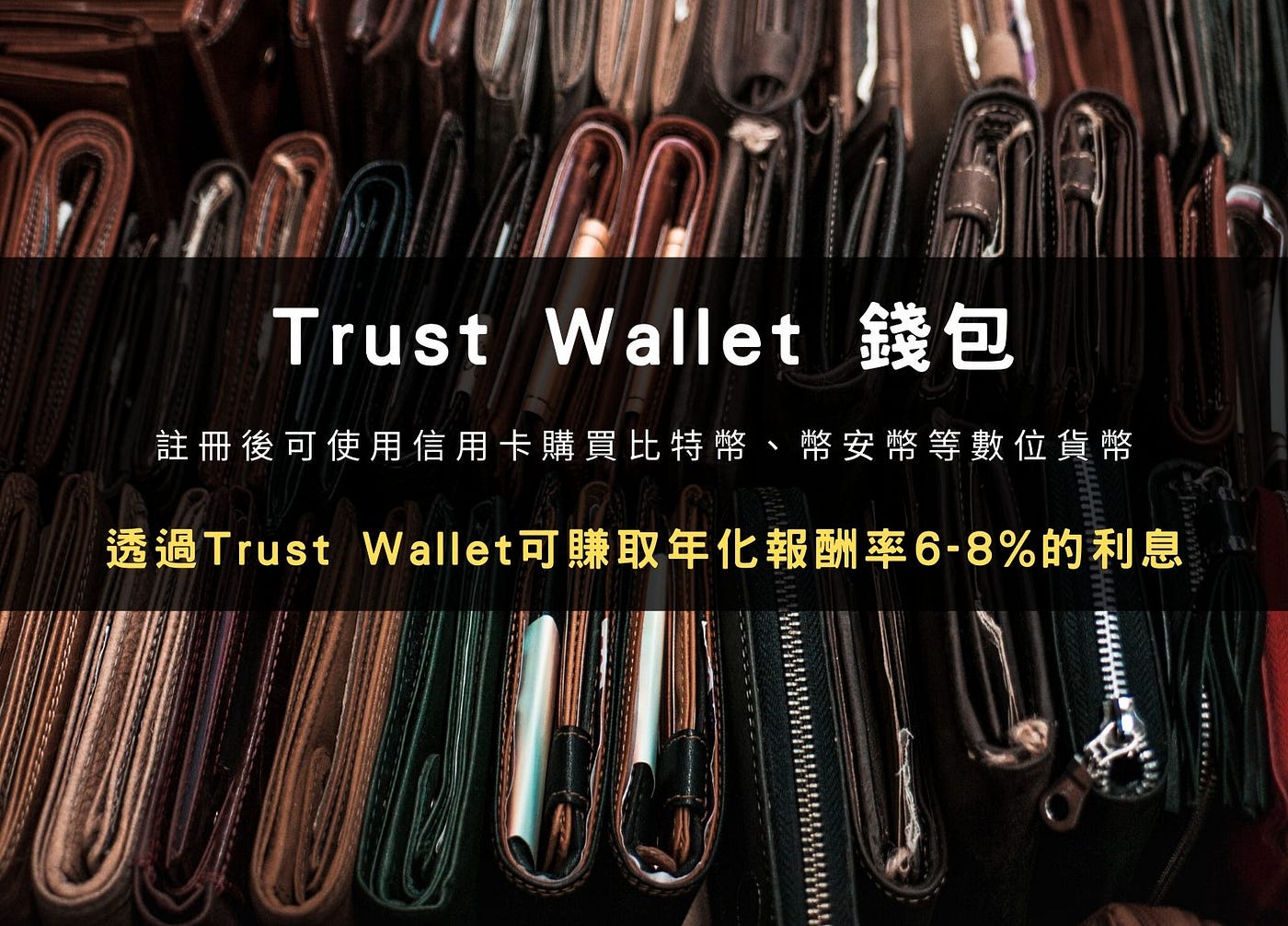 Trust Wallet 錢包：註冊教學、信用卡買比特幣、賺取6–8% 利息| 幣安Binance 官方收購| by LoZack | Medium
