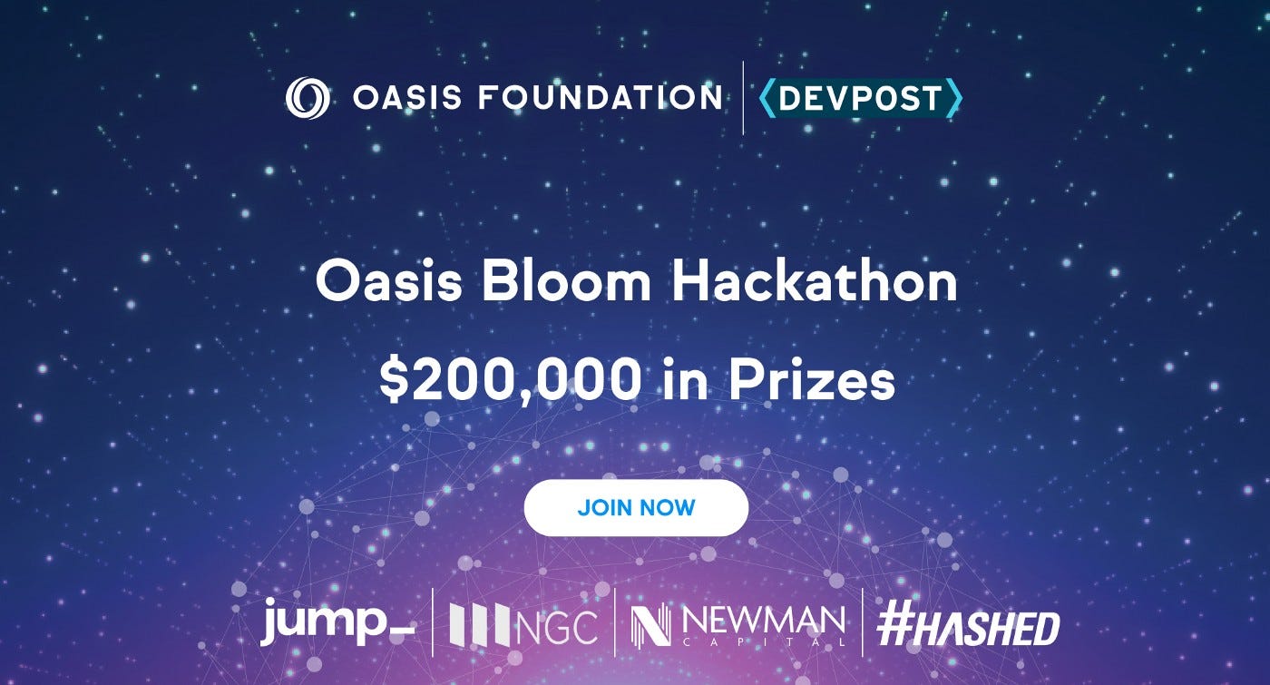 Najavljujemo $200.000 Oasis Bloom Hackaton