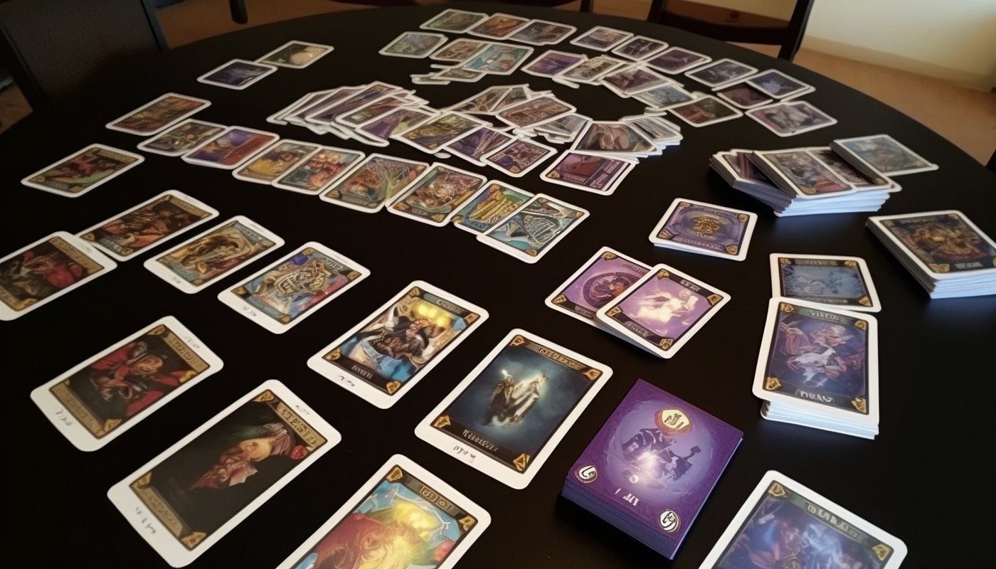 Oracle tarot card game, versão inglesa, board game, diversão