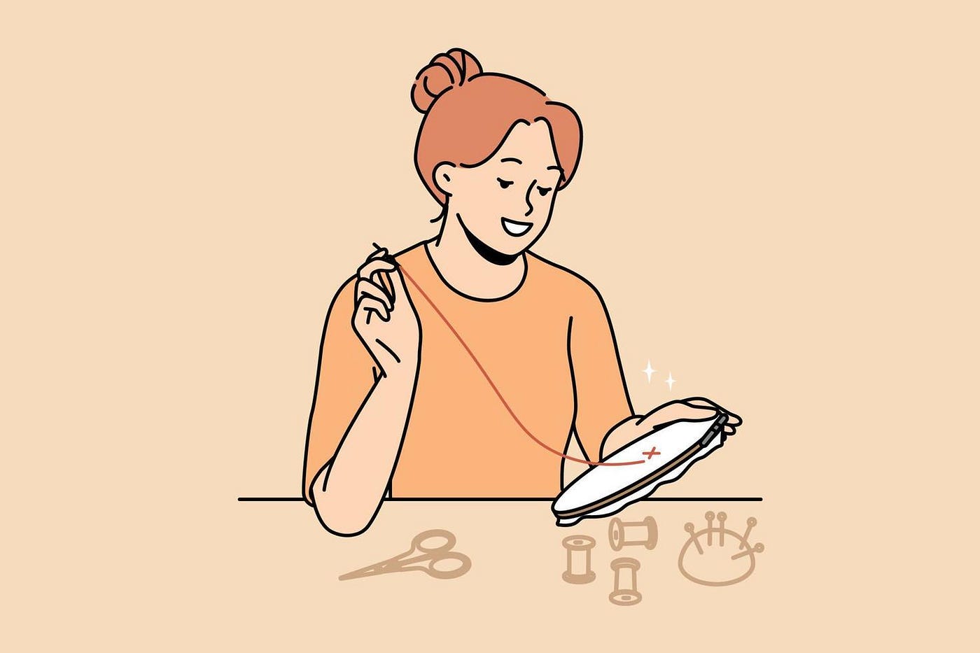 THE WOMAN BEHIND THE NEEDLE