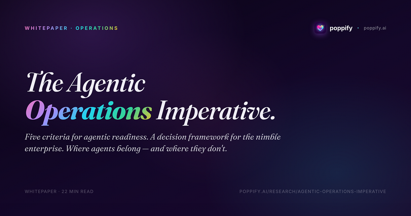 The Agentic Operations Imperative — A Decision Framework for the Nimble Enterprise — Poppify…