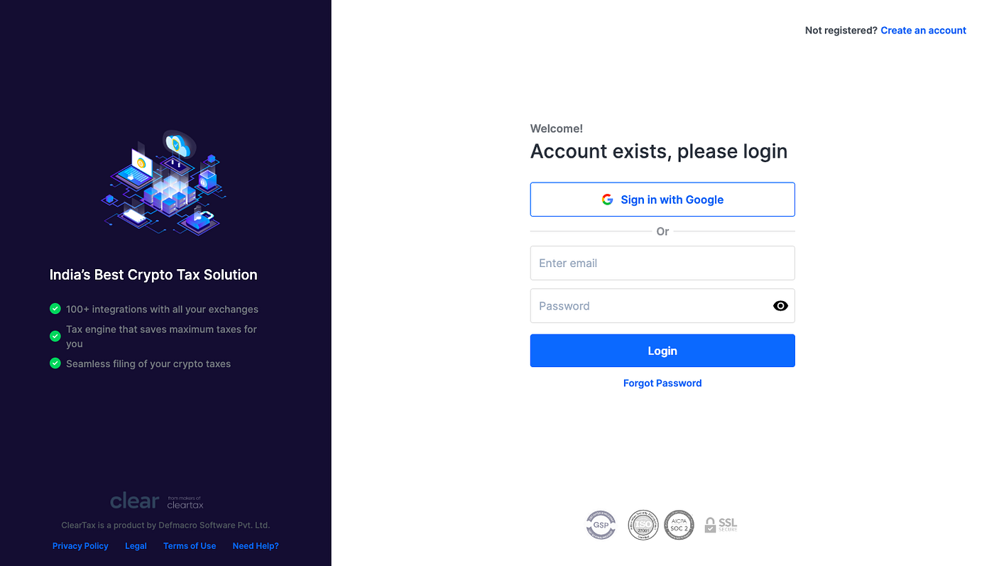 BNS <> Cleartax - An effective Income tax filing & compliance solution! |  by BNS | Bitbns | Medium