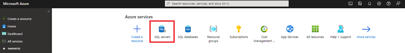 Create new firewall rules for Azure SQL databases
