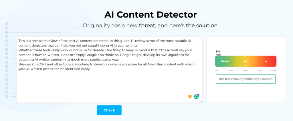 Draft & Goal AI Content Detector Review –