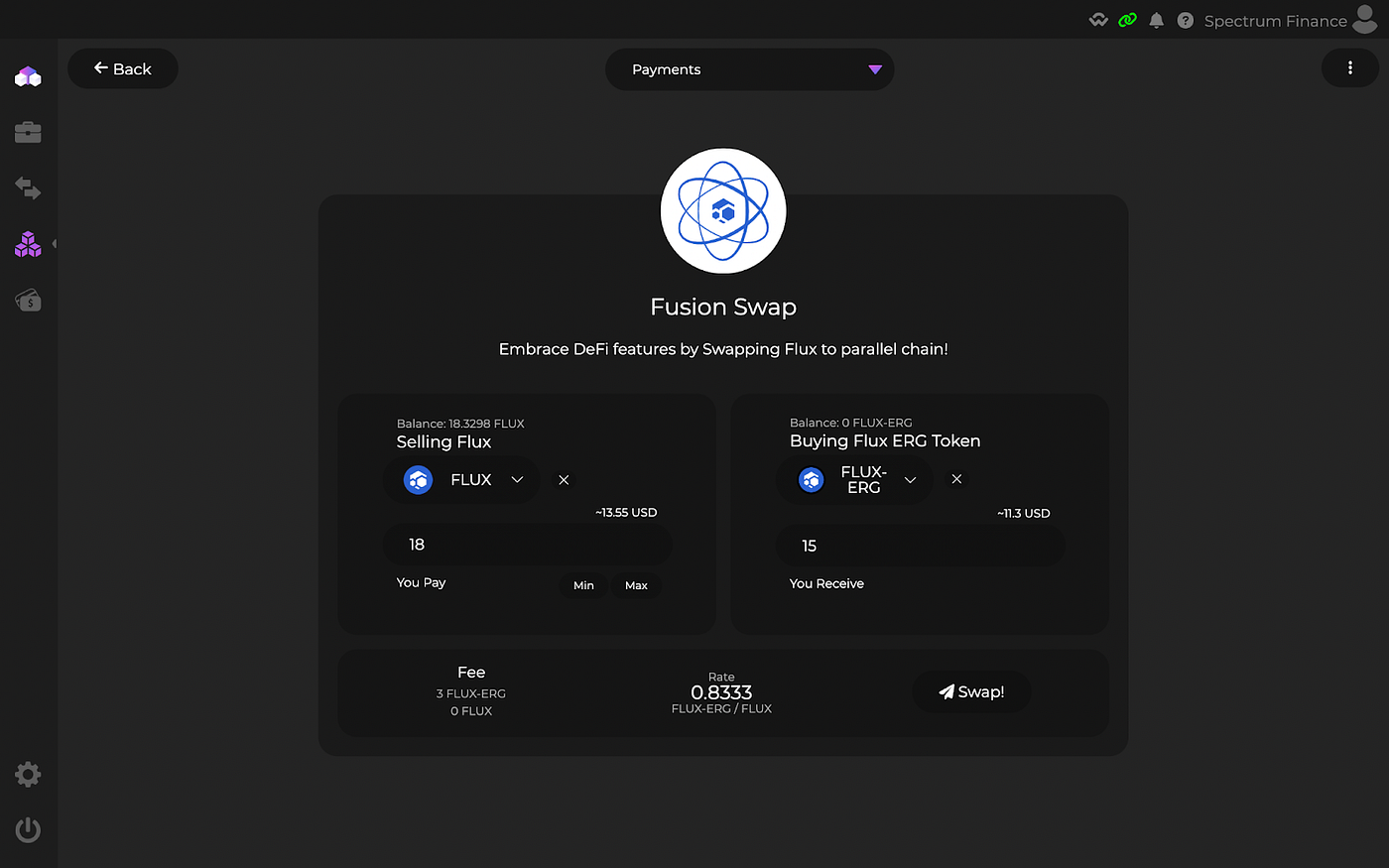 Flux Is Available On Spectrum Finance | by Flux Official | Medium