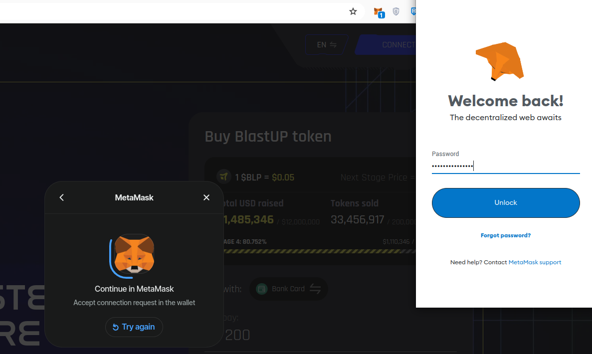 How to create a MetaMask crypto wallet and buy BLP tokens from desktop: an  easy guide | by BlastUP | Medium