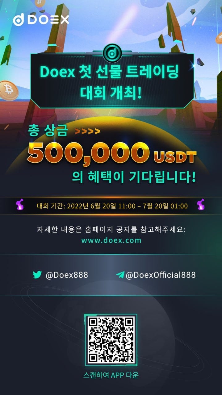 가상화폐 거래소 DOEX 장점 및 500,000 USDT 상금풀 트레이딩 대회 소식 | by DOEX | Medium