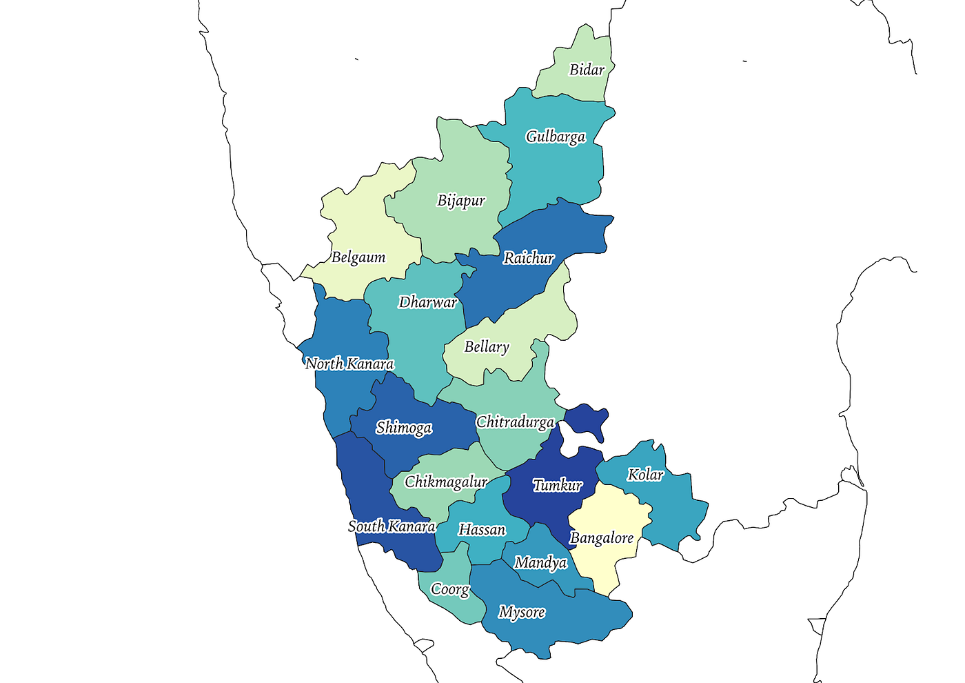 How have Karnataka districts changed since Independence? | by Shivakumar  Jolad | Medium