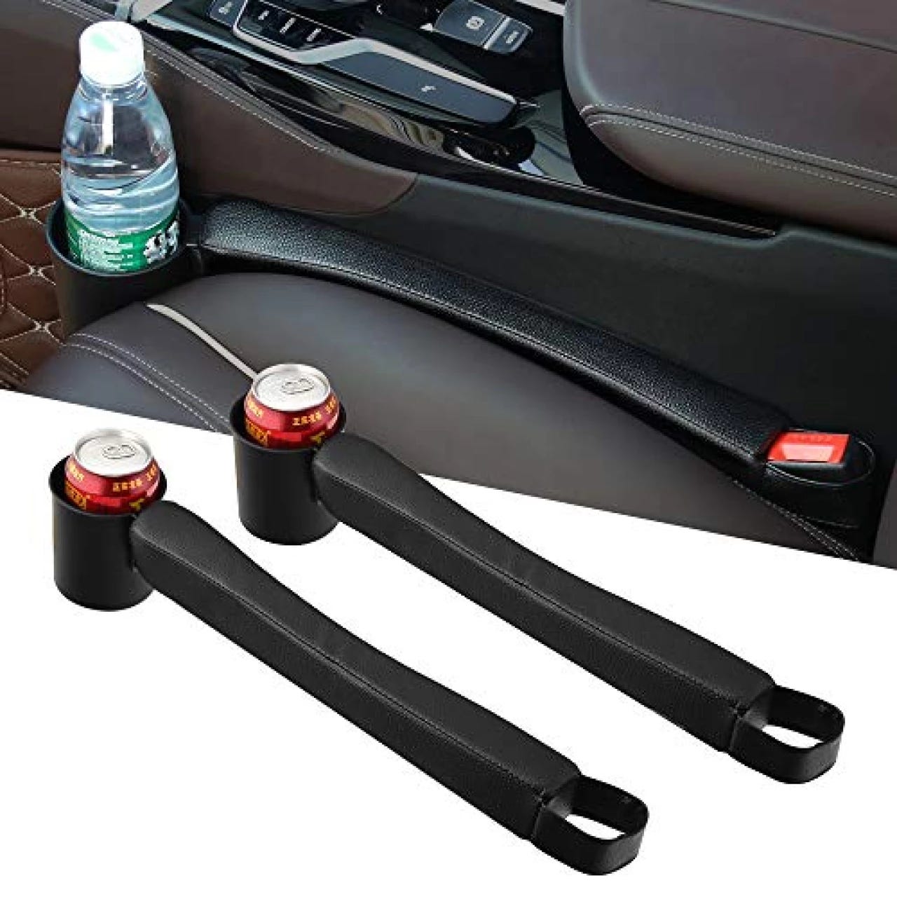  Drop Stop The Original Patented Car Seat Gap Filler (As Seen On  Shark Tank) - Between Seats Organizer, Set of 2 and Slide Free Pad and  Light : Automotive