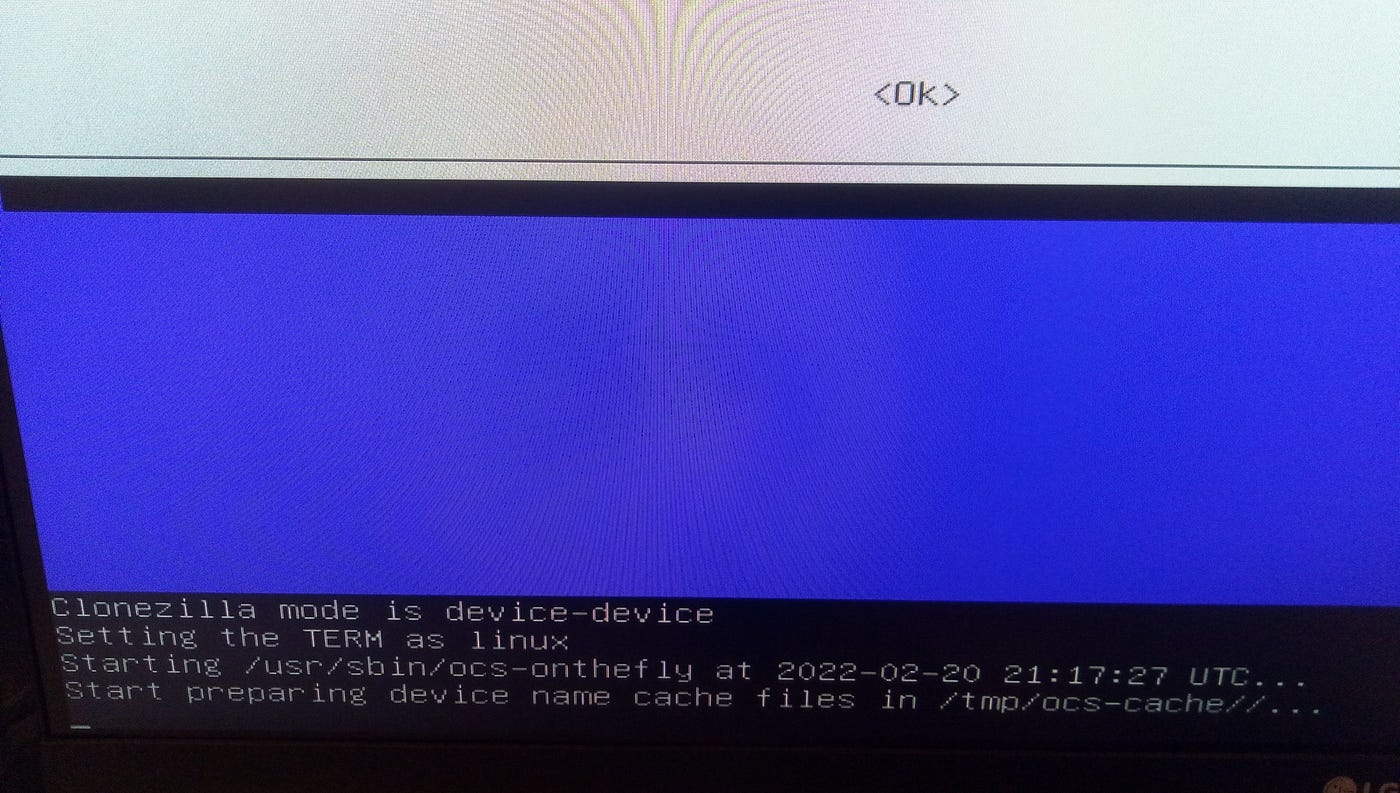 Cloning 4TBs with Clonezilla. I had to migrate almost 4 TB worth