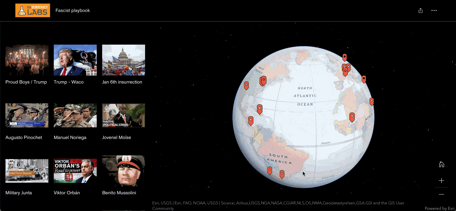 Trump follows the Fascist Playbook to incite violence: Check this 3D Map
