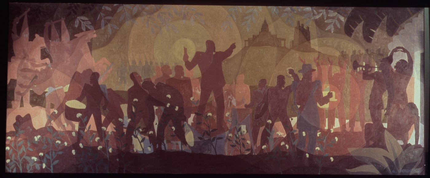 Aaron Douglas, Aspects of Negro Life: From Slavery to Reconstruction, 1934