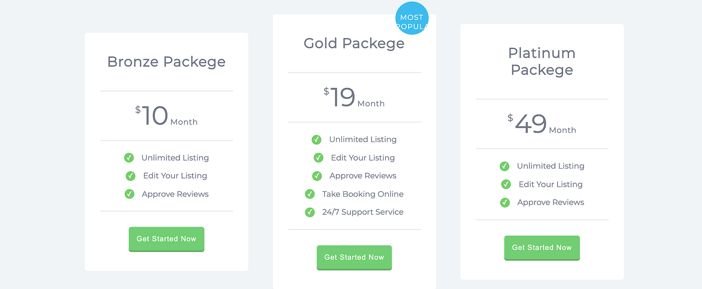 29 Website Design Pricing Table. Today, let's learn about beautiful… | by  Niemvuilaptrinh | Medium