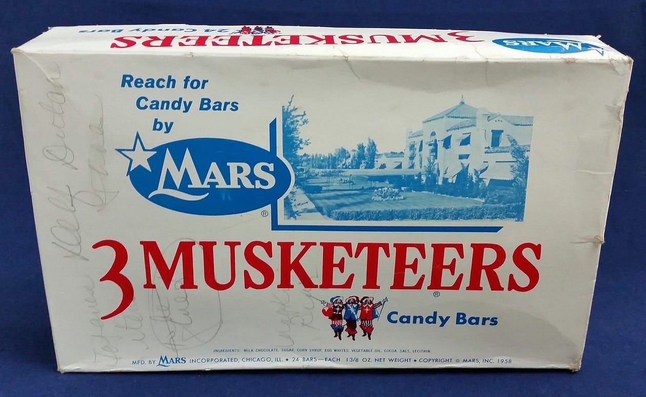 Vintage Candy Wrapper TREETS M&M Mars Chocolate Peanut 1960s