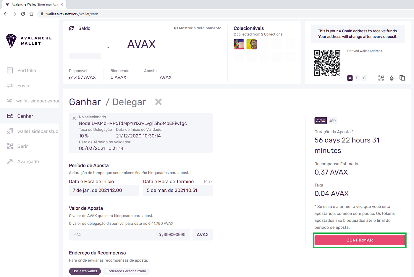 Staking by Delegation of the AVAX Token in the Avalanche Wallet | by  Avalanche Portugues | Medium
