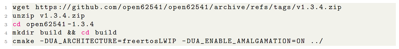 Code for getting the open26541 package v1.3.4 and building it