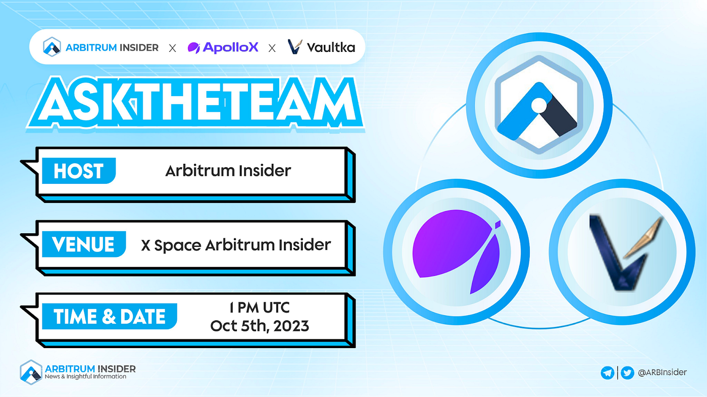 Vaultka x ApolloX #AskTheTeam AMA Recap — Oct. 5, 2023 | by APX (formerly  ApolloX) | APX Finance | Medium