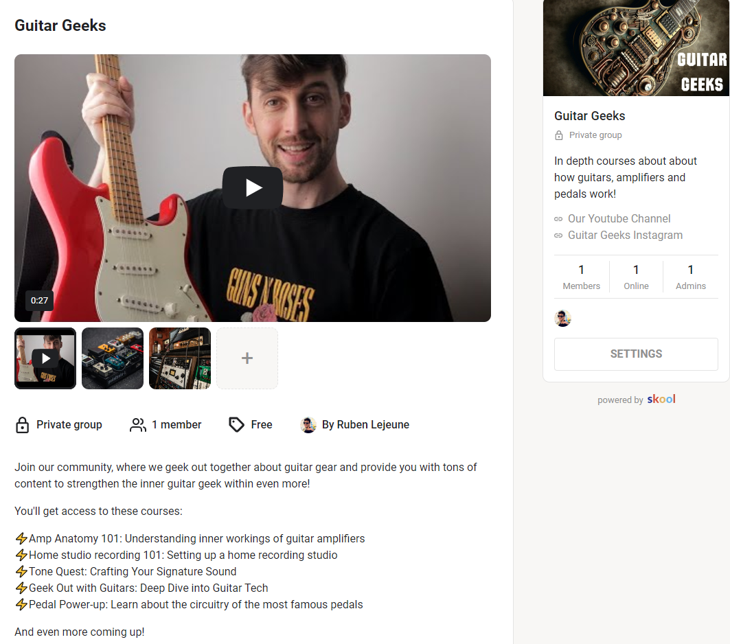 new skool community page