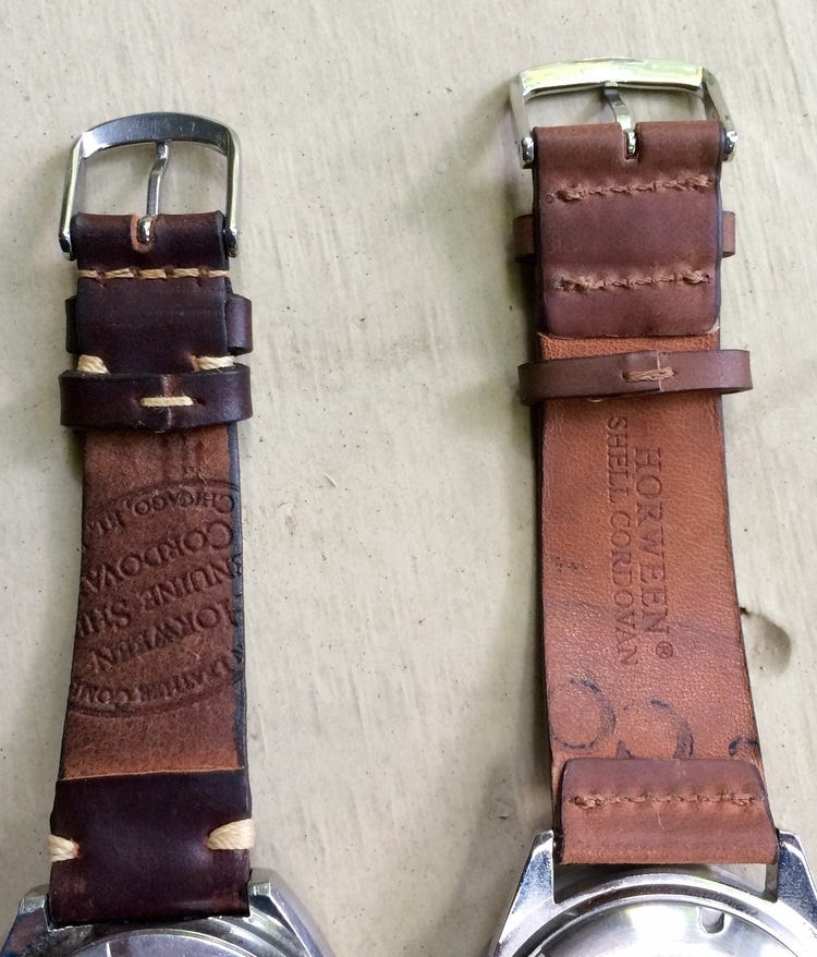 STRAP VALUE Fluco Shell Cordovan Watch Straps by Brian Mandl