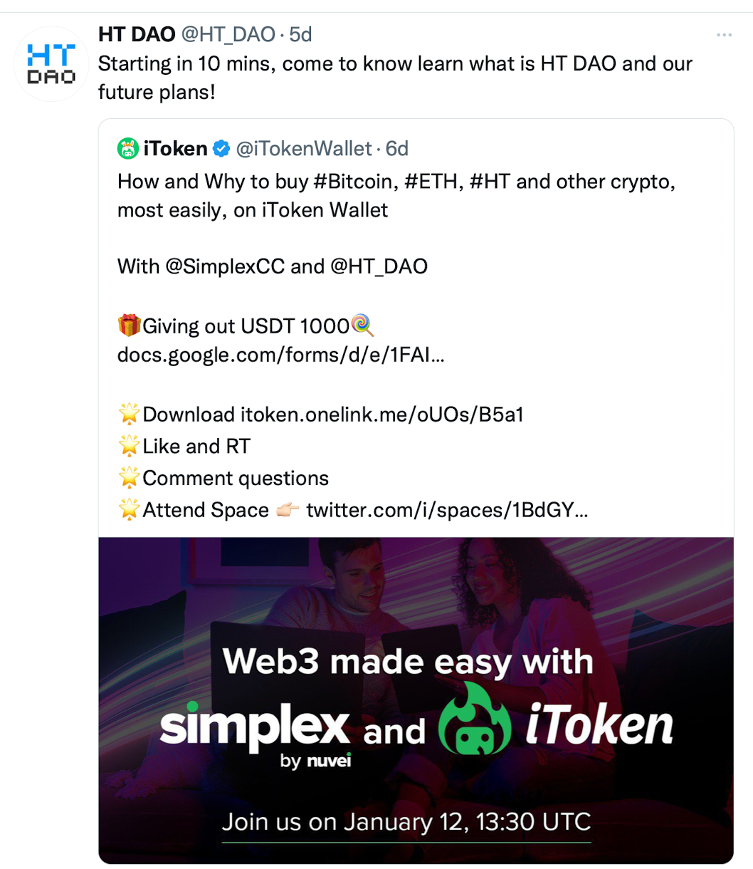 iToken Wallet and HT DAO — A Dynamic Alliance towards Unprecedented Success  | by iToken HD Wallet Official | Medium