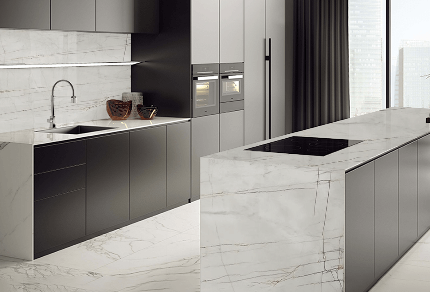 Rosso Venato Marble Bookmatch
