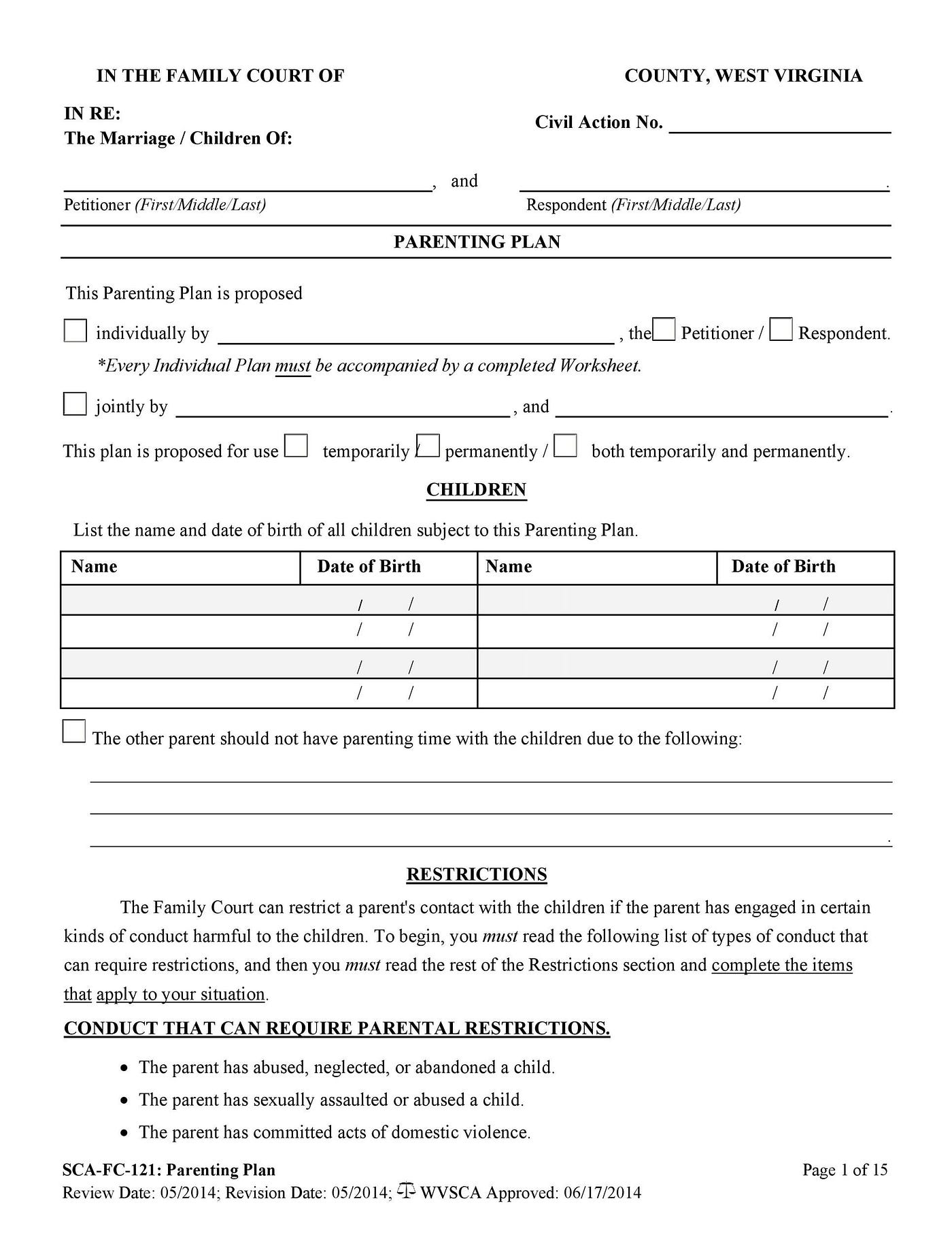 Joint Custody Parenting Plan Template | by Indahiasionpaki | Medium