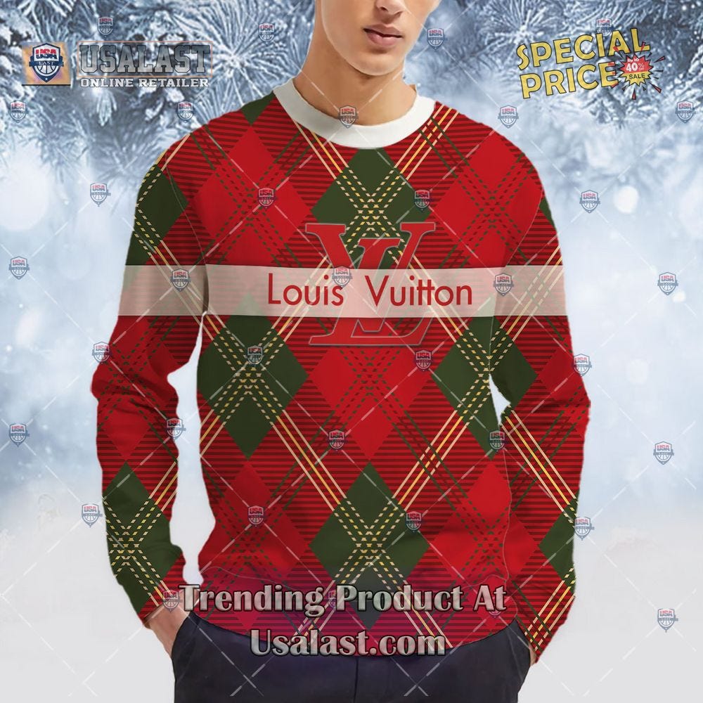 Louis Vuitton red pattern sweater - LIMITED EDITION