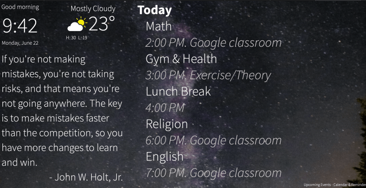 Get your Google calendar on the wall using a tablet or large screen monitor  or TV — Mango Display | by Dave | Medium