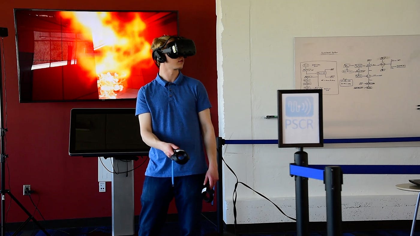 Virtual Reality යෙදවුමක් සහ එය භාවිතාකරන අවස්ථාවක් (මුලාශ්රය :අන්තර්ජාලය ඇසුරින් )