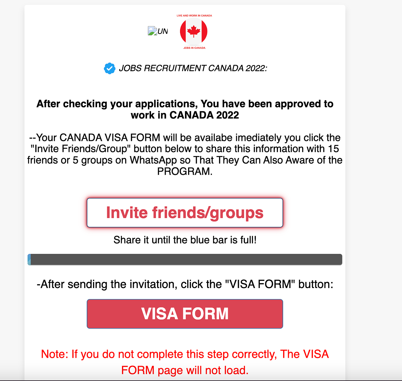 HOAX: This website announcing job opportunities in Canada is fake 