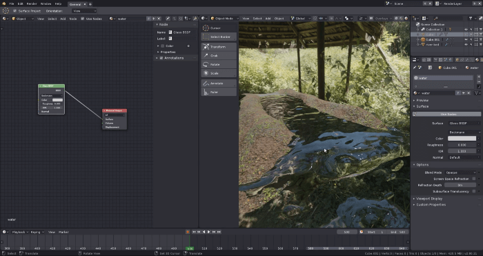 How to easily setup a good water shader in Blender | by Piero De Tomi |  Medium