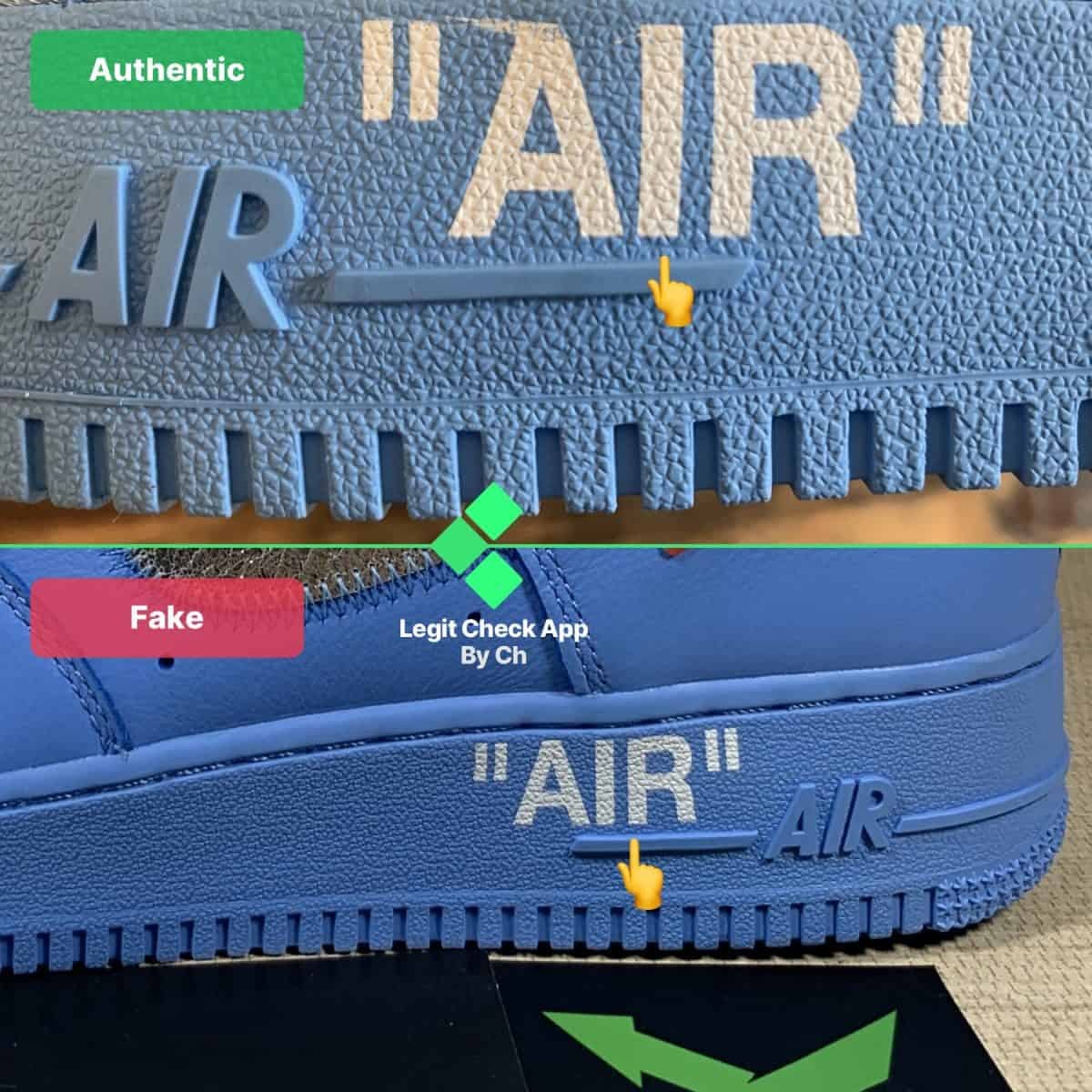fake blue off white af1