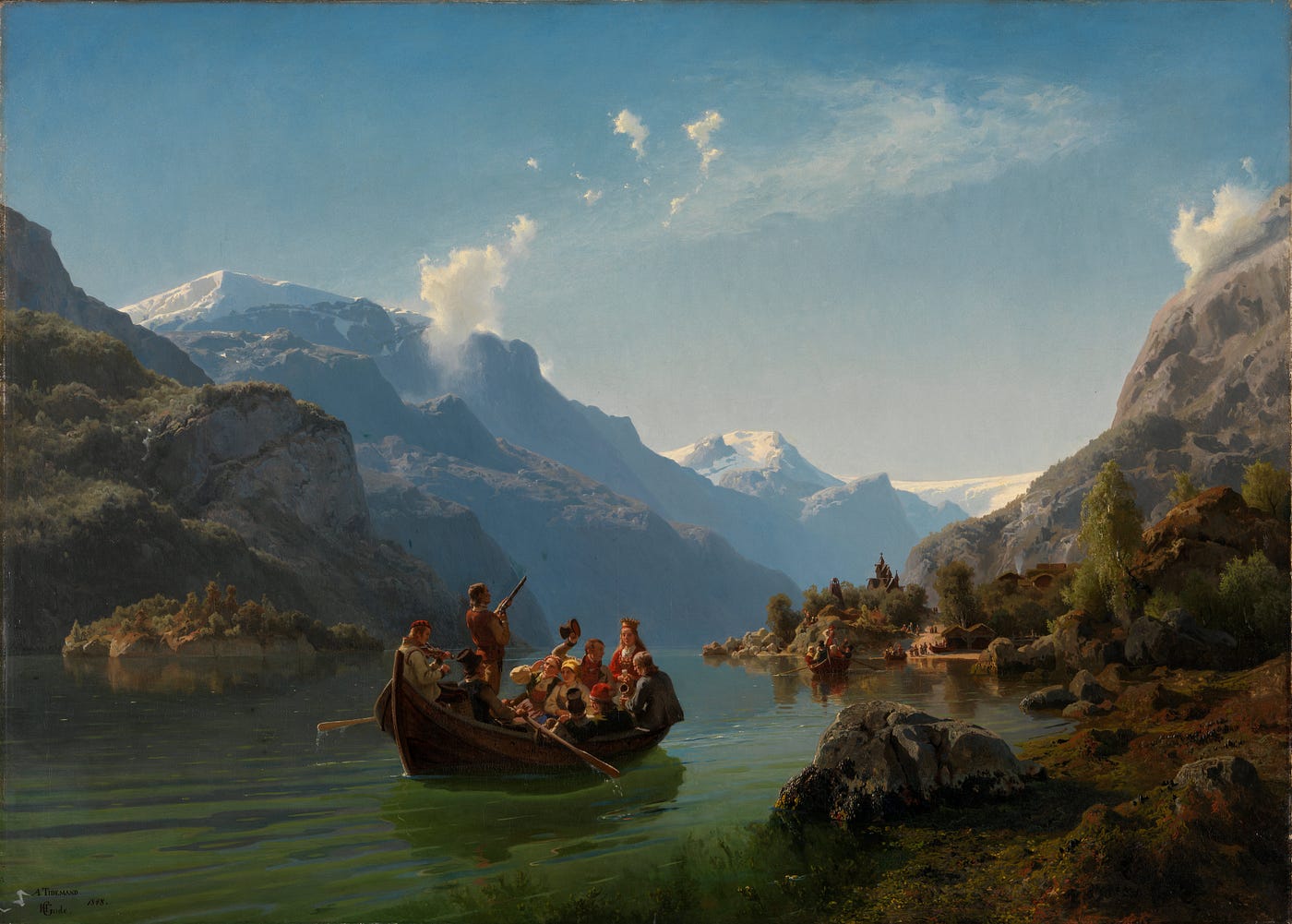 Hardanger Fiyordu’nda Düğün Alayı 🎨