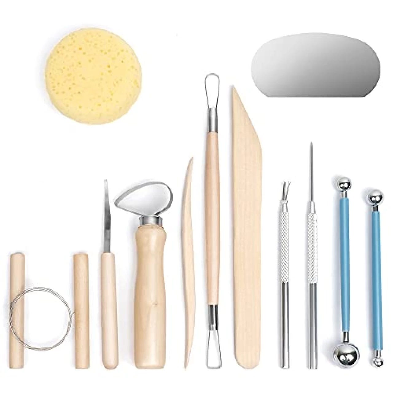 Blisstime Clay Scultping Tools 30Pcs, Pottery Tools Clay Tools Sculpting  Ceramic Tools, Basic Pottery Tool Kit Clay Carving Tools Clay Tool Kit with