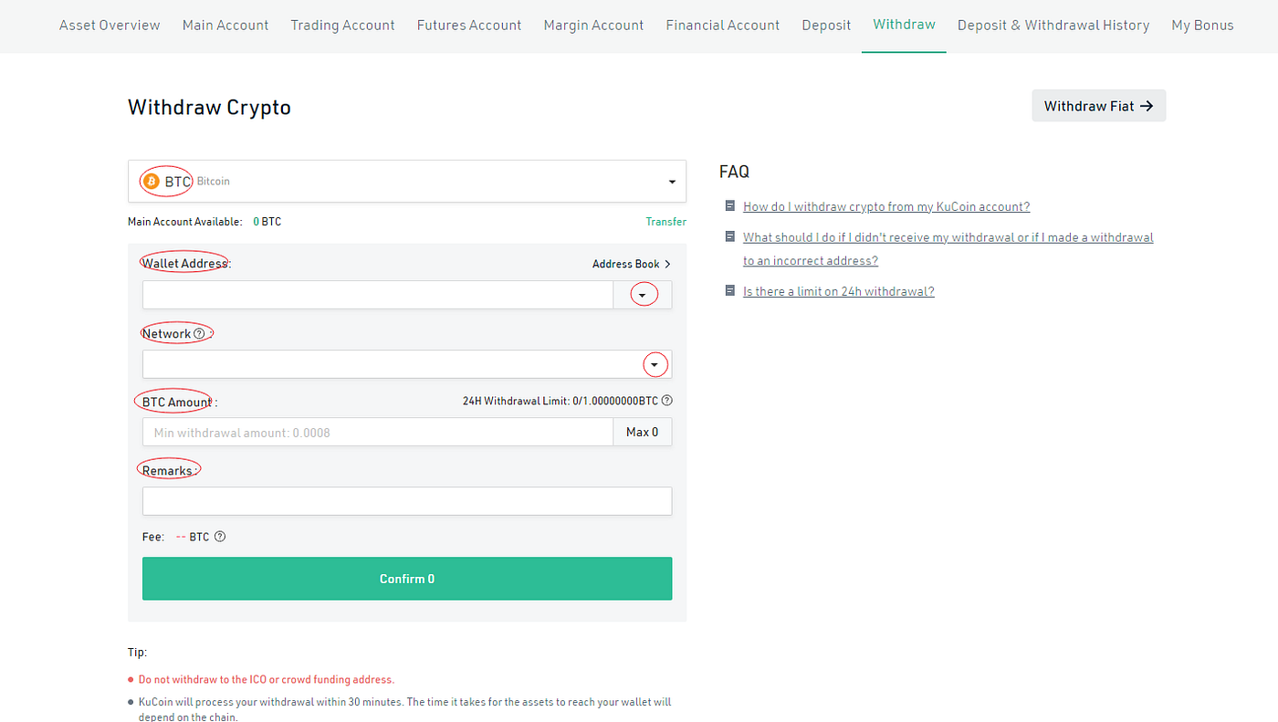 How to withdraw BTC from Kucoin to your ledger hot wallet | by Alpyne Labs  | Medium
