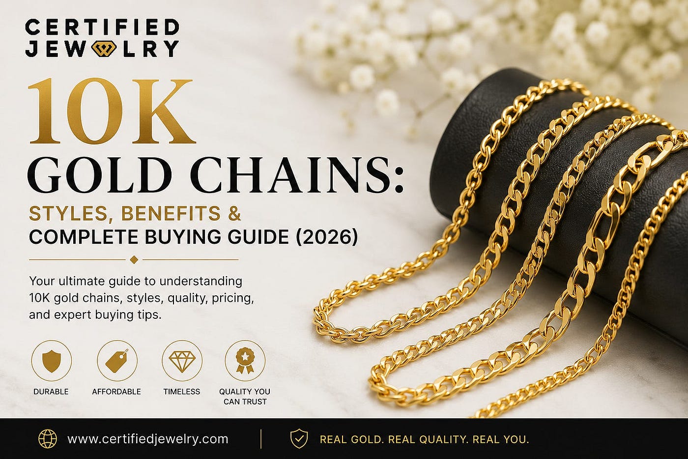 10K Gold Chains: Styles, Benefits & Complete Buying Guide (2026)