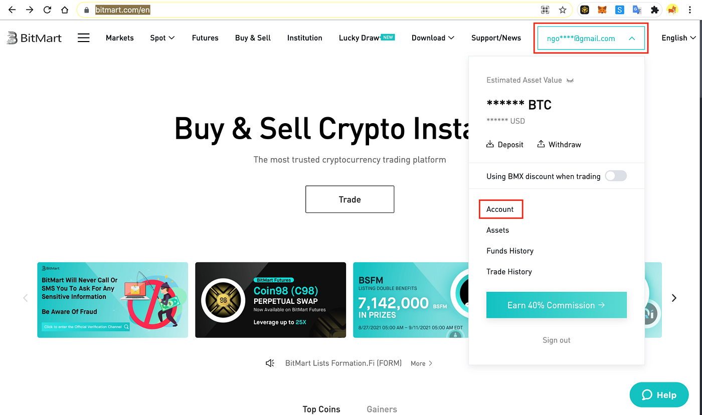 HOW TO REGISTER AND VERIFY YOUR ACCOUNT AT BITMART | by Token Play | Medium