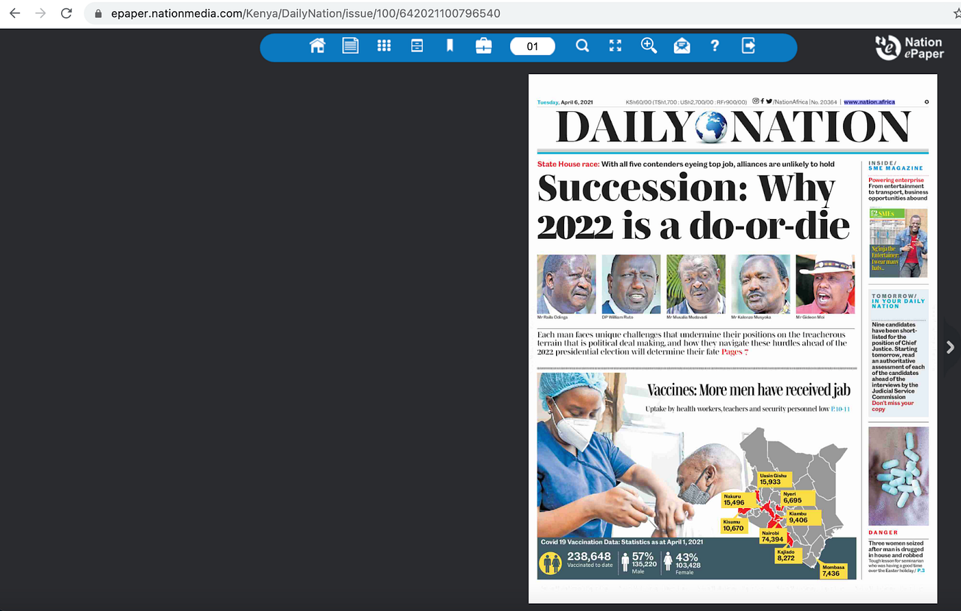 ALTERED: This image of the Daily Nation newspaper is doctored | by  PesaCheck | PesaCheck